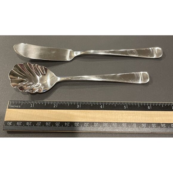 Cuisinart Richfield 18/10 Stainless Steel Flatware Butter Knife Sugar Spoon - Picture 4 of 4